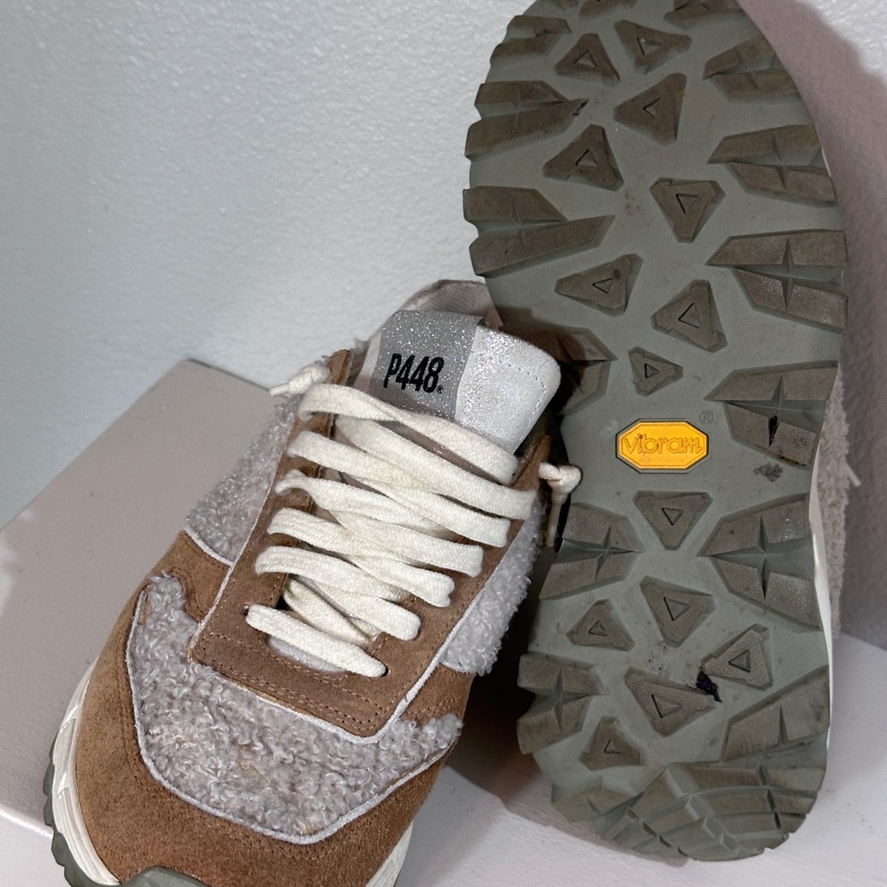 P448 tan cream sneakers size 37 - Picture 10 of 10
